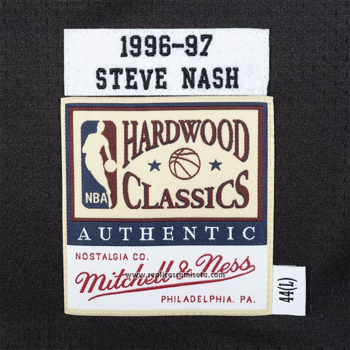 Camiseta Phoenix Suns Steve Nash NO 13 Mitchell & Ness 1996-97 Negro
